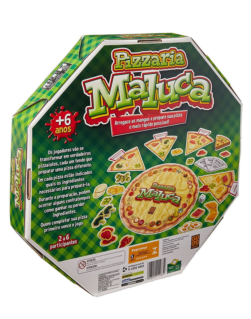 Dois clássicos jogos de tabuleiro: Pizzaria Maluca (Gro