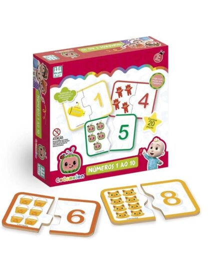 Jogo Bus Bingo Infantil Cocomelon Ônibus Peças Em Madeira Nf